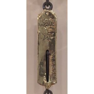 Vintage PS & W Co.‎ Brass Hanging Scale 25 lb Star Antique 8.5 inch 1890-1910